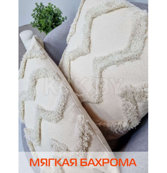 Наволочка декоративная MATEX TUFTED  Размер: 30х50 Цвет: ванильно-бежевый Артикул: ALEX-013 (ALEX-013) 