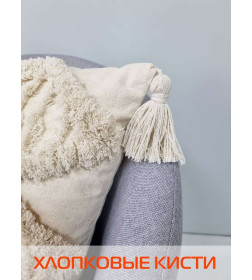 Наволочка декоративная MATEX TUFTED  Размер: 30х50 Цвет: бежевый;бежевый меланж Артикул: ALEX-015