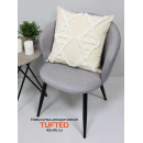 Наволочка декоративная MATEX TUFTED  Размер: 45х45 Цвет: белый;ванильно-бежевый Артикул: ALEX-016 (ALEX-016) 