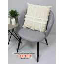 Наволочка декоративная MATEX TUFTED  Размер: 45х45 Цвет: белый;молочный;бежевый меланж Артикул: ALEX-017 (ALEX-017) 