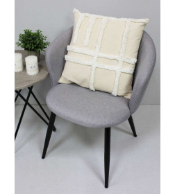 Наволочка декоративная MATEX TUFTED  Размер: 45х45 Цвет: белый;молочный;бежевый меланж Артикул: ALEX-017
