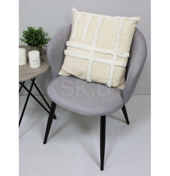 Наволочка декоративная MATEX TUFTED  Размер: 45х45 Цвет: белый;молочный;бежевый меланж Артикул: ALEX-017 (ALEX-017) 