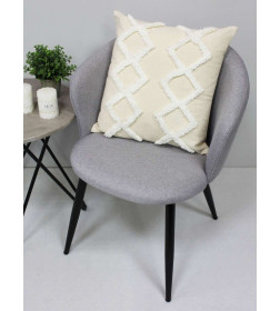 Наволочка декоративная MATEX TUFTED  Размер: 45х45 Цвет: белый;молочный;слоновая кость Артикул: ALEX-018