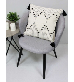 Наволочка декоративная MATEX TUFTED  Размер: 45х45 Цвет: молочный;черный Артикул: ALEX-019