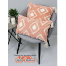 Наволочка декоративная MATEX TUFTED  Размер: 45х45 Цвет: молочный;персиковый Артикул: ALEX-028 (ALEX-028) 