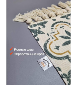 Коврик декоративный MATEX TUFTED  Размер: 60x130  Цвет: бежевый;серый;желтый Артикул: SLY2310