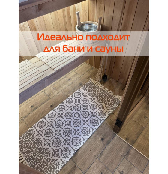 Коврик декоративный MATEX TUFTED  Размер: 60x130  Цвет: бежевый;светлый хаки Артикул: SLY2311 (SLY2311) 