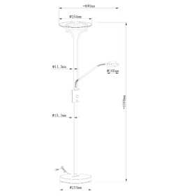 Торшер Arte Lamp DUETTO A4329PN-2PB