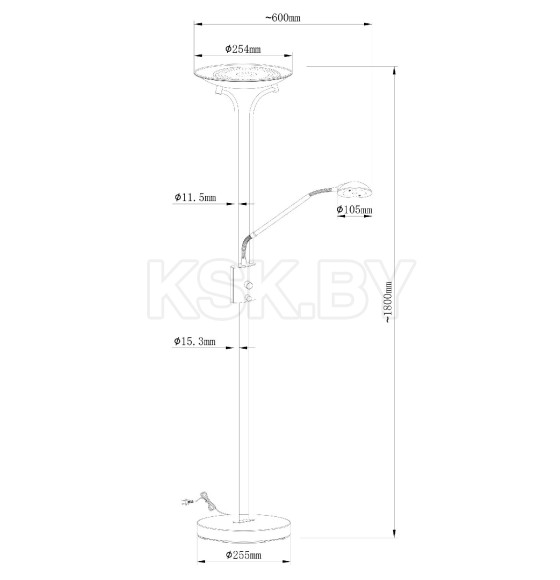 Торшер Arte Lamp DUETTO A4329PN-2SS (A4329PN-2SS) 