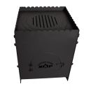 Печь садовая для казана ПСК-3  с дверкой (окрашенная)