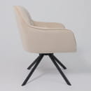 Кресло VIRGINIA, поворотное, кремовый велюр HCJ-3/черный (114031) 