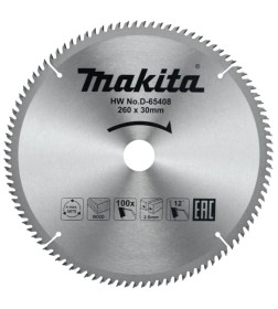 Диск пильный по дереву 260x100Tх30 мм MAKITA D-65408