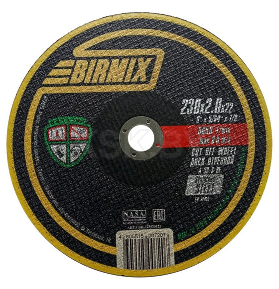 Круг отрезной по стали 230x2,0x22,23 мм BIRMIX BK-123020125 (BK-123020125) 