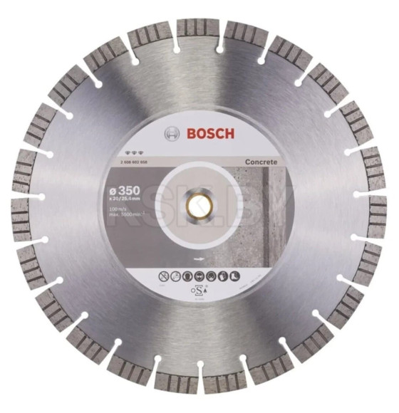 Диск алмазный 350х20/25.4 мм по бетону сегментный Turbo BEST FOR CONCRETE BOSCH 2608602658 (2608602658) 