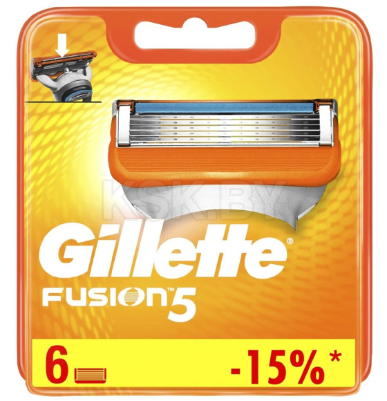 Кассеты Gillette FUSION  6шт (8102) 