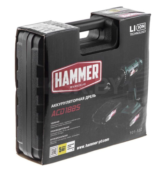 Дрель-шуруповерт аккумуляторная Hammer ACD18BS (680329) 