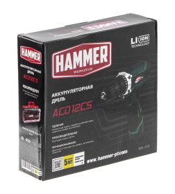 Дрель-шуруповерт аккумуляторная Hammer Flex ACD12CS