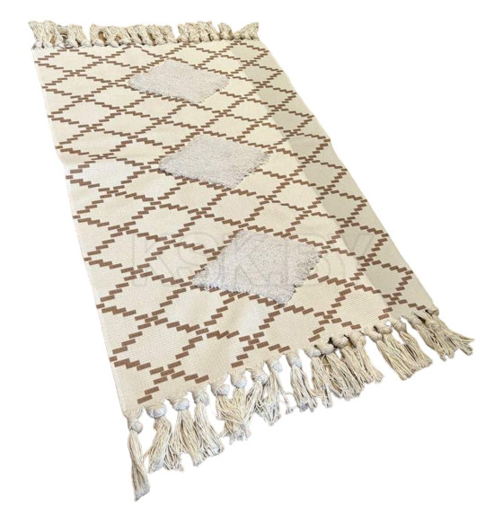 Коврик декоративный MATEX TUFTED  Размер: 60x90  Цвет: бежевый;молочный Артикул: SLY2316 (SLY2316) 