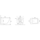 Унитаз подвесной безободковый Aquaceramika MIKADO AC013E (AC013E) 