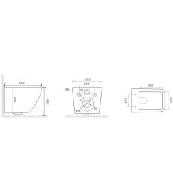 Унитаз подвесной безободковый Aquaceramika MIKADO AC013E