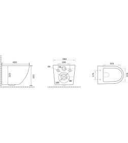 Унитаз подвесной безободковый Aquaceramika PURA AC010E