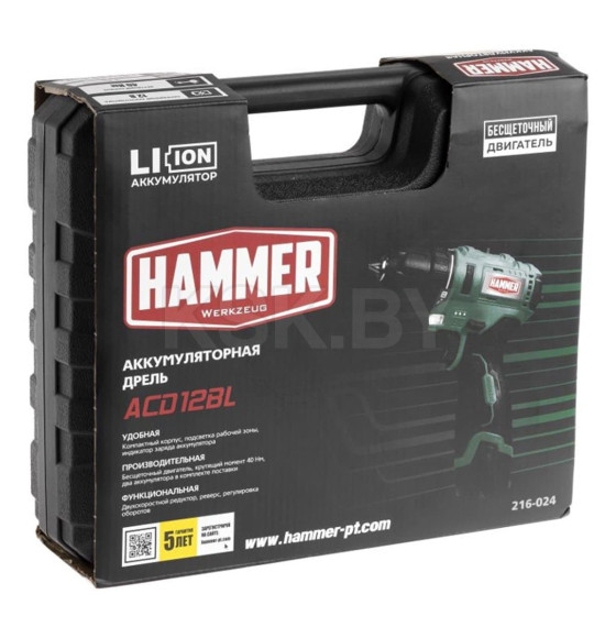 Дрель-шуруповерт аккумуляторная Hammer ACD12BL (824163) 