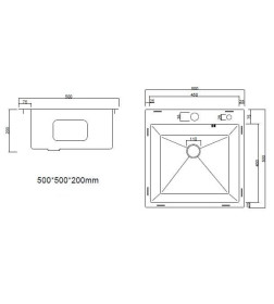 Мойка ARFEKA ECO AR 500*500 SATIN DECOR