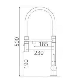 Смеситель для кухни под фильтрованную воду Gross Aqua Neosteel GA3188611SSMGB