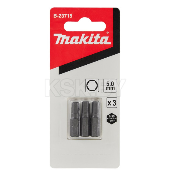 Бита HEX 5.0х25 мм C-form (3 шт.) MAKITA B-23715 (B-23715) 