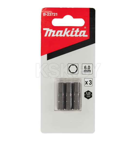 Бита HEX 6.0х25 мм C-form (3 шт.) MAKITA B-23721 (B-23721) 