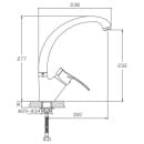 Смеситель для кухни Cron CN4170-2, хром (CN4170-2) 