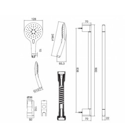 Душевой комплект Bravat Fresh D157CP