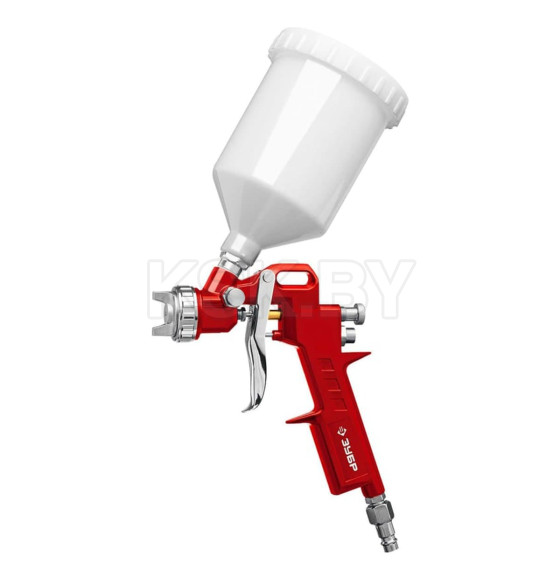 Краскопульт пневматический ЗУБР MS 200-3, c верхним бачком, 1.2, 1.5, 1.8 мм. (6458) 