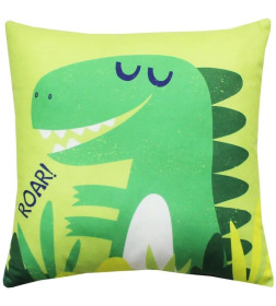 Подушка декоративная MATEX DINO. ROAR. Размер: 33x33 Цвет: фисташковый, зеленый, синий