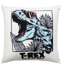 Подушка декоративная MATEX DINOZAVR. T-REX. Размер: 33x33 Цвет: белый, черный, бирюзовый