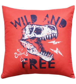 Подушка декоративная MATEX DINOZAVR. WILD AND FREE. Размер: 33x33 Цвет: красный, синий, белый