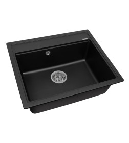 Мойка AquaSanita Rock SQR 101 601 AW black metallic