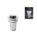 Выпуск для умывальника click/clack, малая крышка с переливом, хром, 1 1/4" (S596) 