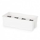 Кашпо на перила 585х280х200 большое, белый М8923 (М8923) 