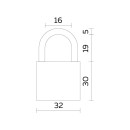 Замок навесной Fuaro PL-Protec-0232 3 key (42289) 