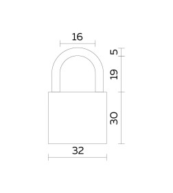 Замок навесной Fuaro PL-Protec-0232 3 key