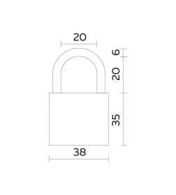 Замок навесной Fuaro PL-Protec-0238 3 key