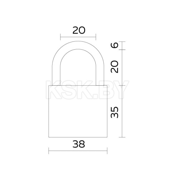 Замок навесной Fuaro PL-Protec-0238 3 key (42291) 