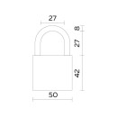 Замок навесной Fuaro PL-Protec-0250 3 key (42293) 