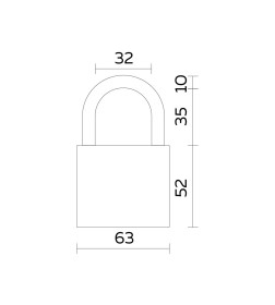 Замок навесной Fuaro PL-Protec-0263 3 key