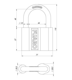 Замок навесной Fuaro PL-Protec-4080 3 key