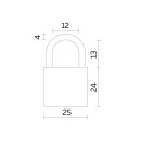 Замок навесной Fuaro PL-Uni-0125 2 Key (42255) 