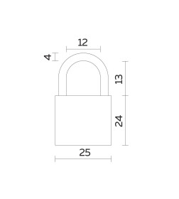 Замок навесной Fuaro PL-Uni-0125 2 Key