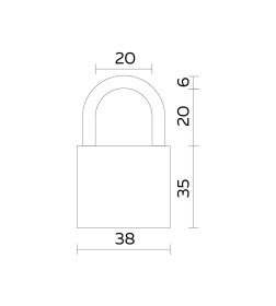 Замок навесной Fuaro PL-Uni-0138 3 Key