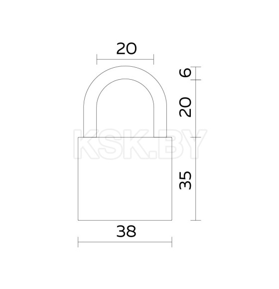 Замок навесной Fuaro PL-Uni-0138 3 Key (42263) 